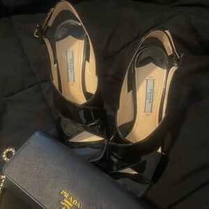 Prada Black Patent Leather Heels